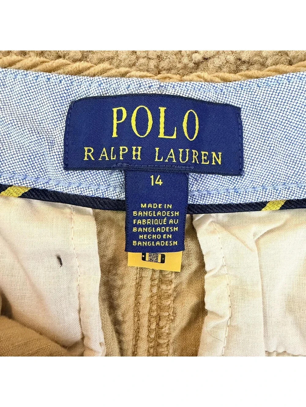 Polo Ralph Lauren Corduroy Pants Boy's 14 Brown Tan Cords Chino Straight Pony RL